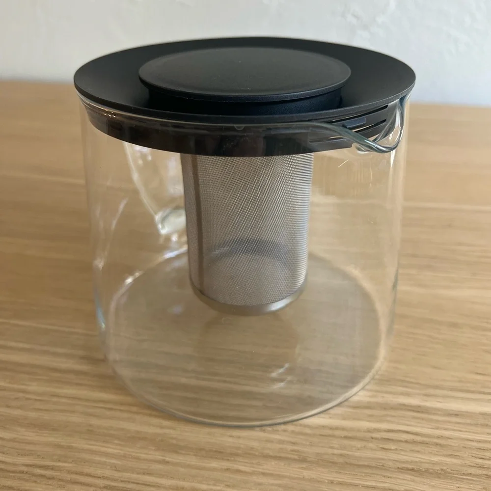 IKEA RIKLIG Glass Teapot with Infuser, 1.6 qt, Heat-Resistant for Loose Leaf Tea